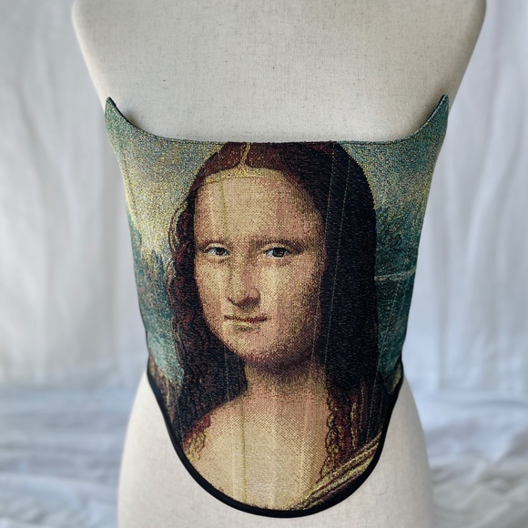 Mona Lisa Corset - Handmade Corset Top for Women - Art Painting Corset